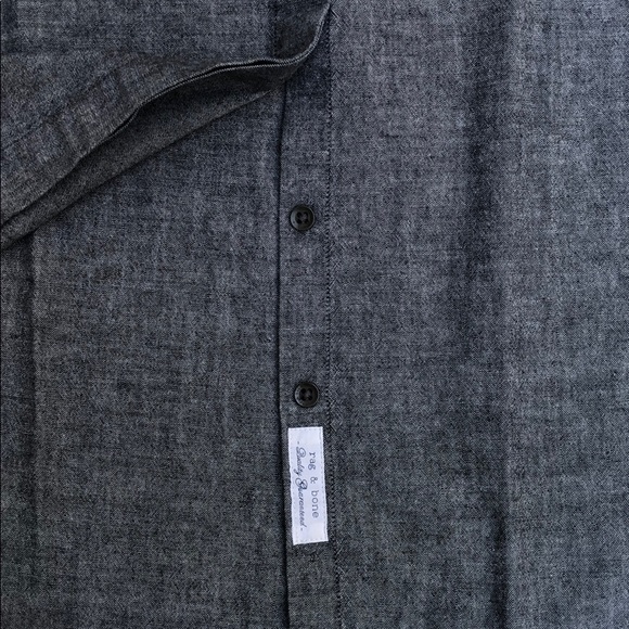 Rag & Bone Hidden Placket Button Oxford Shirt - Picture 4 of 5